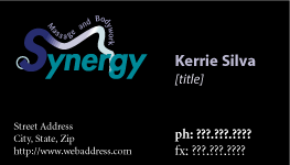 Logo and Business Card - for massage therapy business